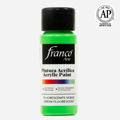 7707227483243 Pintura Acrilica Franco Arte Pintura Acrílica 60 ml Verde Acrílica Cartel Arte & Papelería
