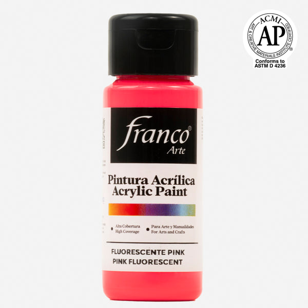 7707227483267 Pintura Acrilica Franco Arte Pintura Acrílica 60 ml Fluorescente Pink Acrílica Cartel Arte & Papelería