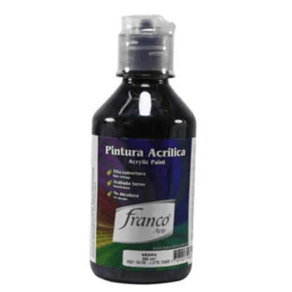 7707227483809 Pintura Acrilica Franco Arte Pintura Acrílica 250 ml Negro Acrílica Cartel Arte & Papelería