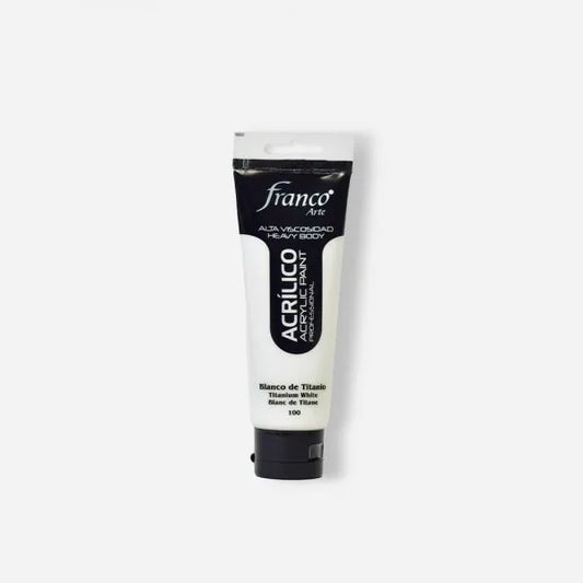 7707227483908 Pintura Acrilica Profesional Franco Arte Pintura Acrílica 100 ml Blanco De Titanio Profesional Cartel Arte & Papelería