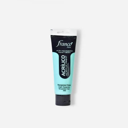 7707227483915 Pintura Acrilica Profesional Franco Arte Pintura Acrílica 100 ml Turquesa Claro Profesional Cartel Arte & Papelería