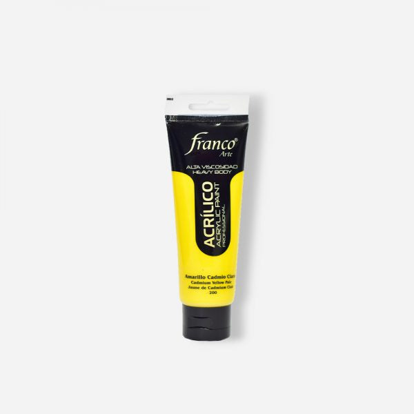 7707227483939 Pintura Acrilica Profesional Franco Arte Pintura Acrílica 100 ml Amarillo Cadmio Claro Profesional Cartel Arte & Papelería