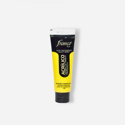 7707227483939 Pintura Acrilica Profesional Franco Arte Pintura Acrílica 100 ml Amarillo Cadmio Claro Profesional Cartel Arte & Papelería