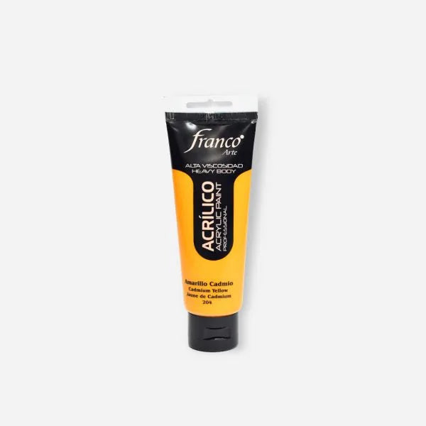 7707227483946 Pintura Acrilica Profesional Franco Arte Pintura Acrílica 100 ml Amarillo Cadmio Profesional Cartel Arte & Papelería