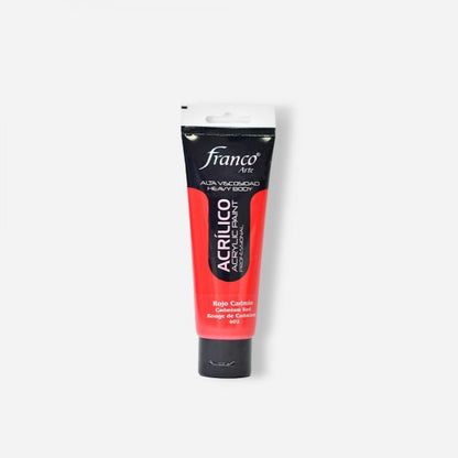 7707227483977 Pintura Acrilica Profesional Franco Arte Pintura Acrílica 100 ml Rojo Cadmio Profesional Cartel Arte & Papelería