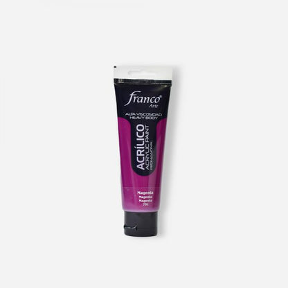 7707227484011 Pintura Acrilica Profesional Franco Arte Pintura Acrílica 100 ml Magenta Profesional Cartel Arte & Papelería
