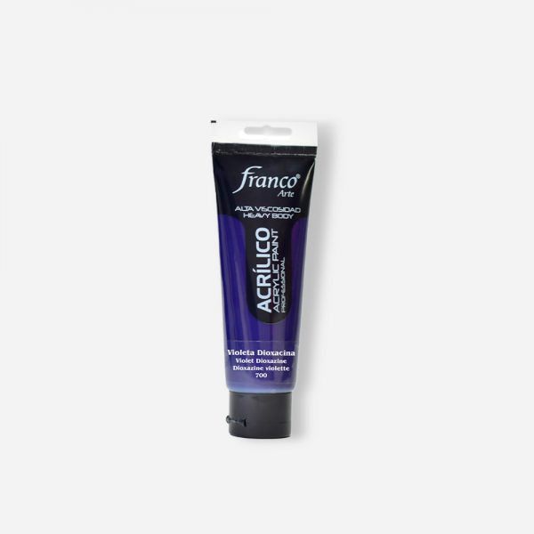 7707227484028 Pintura Acrilica Profesional Franco Arte Pintura Acrílica 100 ml Violeta Dioxacina Profesional Cartel Arte & Papelería