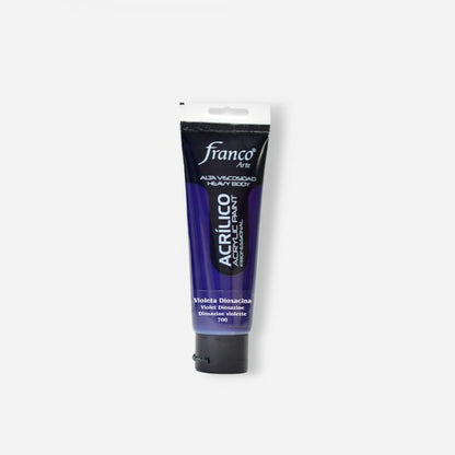 7707227484028 Pintura Acrilica Profesional Franco Arte Pintura Acrílica 100 ml Violeta Dioxacina Profesional Cartel Arte & Papelería
