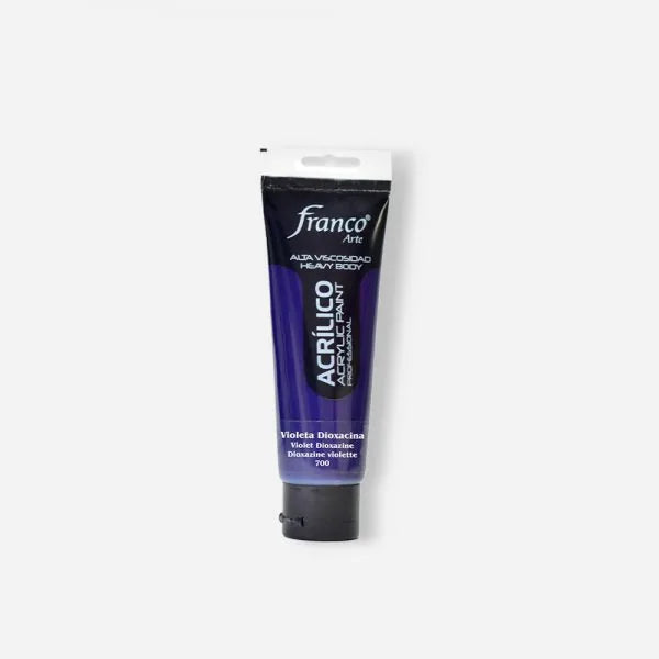 7707227484028 Pintura Acrilica Profesional Franco Arte Pintura Acrílica 100 ml Violeta Dioxacina Profesional Cartel Arte & Papelería