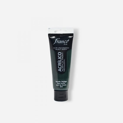 7707227484127 Pintura Acrilica Profesional Franco Arte Pintura Acrílica 100 ml Verde Profesional Cartel Arte & Papelería