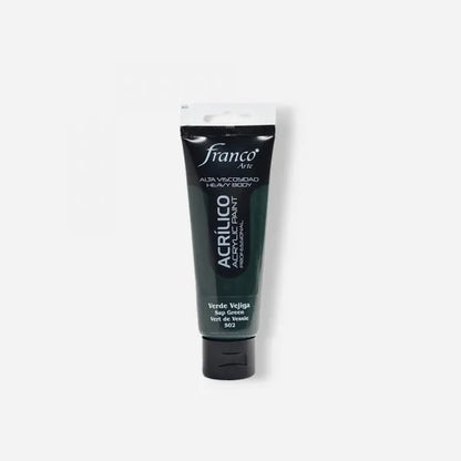 7707227484127 Pintura Acrilica Profesional Franco Arte Pintura Acrílica 100 ml Verde Profesional Cartel Arte & Papelería
