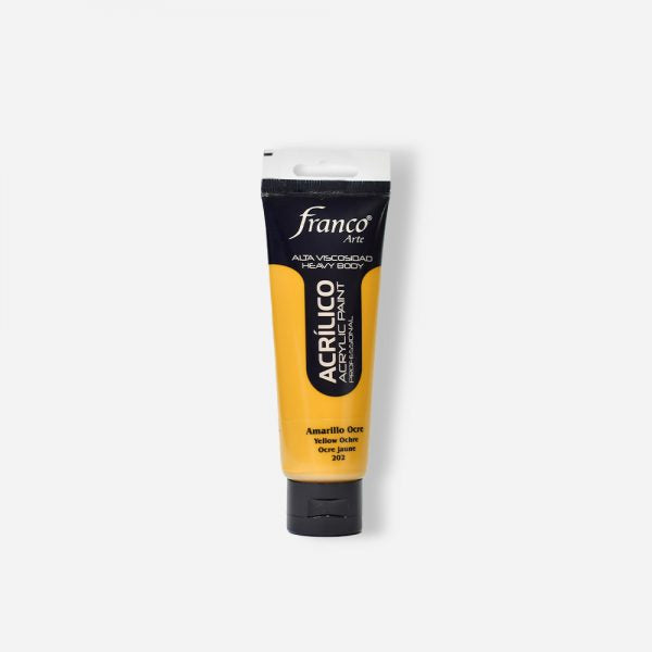 7707227484134 Pintura Acrilica Profesional Franco Arte Pintura Acrílica 100 ml Amarillo Ocre Profesional Cartel Arte & Papelería