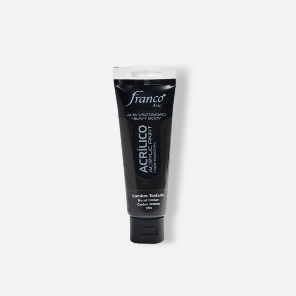 7707227484165 Pintura Acrilica Profesional Franco Arte Pintura Acrílica 100 ml Sombra Tostada Profesional Cartel Arte & Papelería