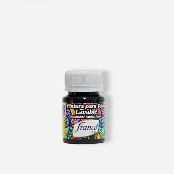7707227484370 Pintura Para Tela Franco Arte Pintura Para Tela 30 ml Negro Para Tela Cartel Arte & Papelería