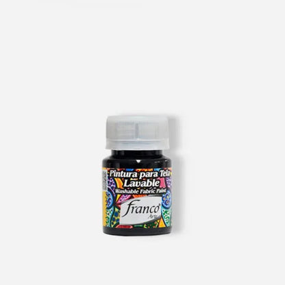 7707227484370 Pintura Para Tela Franco Arte Pintura Para Tela 30 ml Negro Para Tela Cartel Arte & Papelería