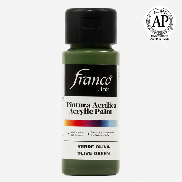 7707227485568 Pintura Acrilica Franco Arte Pintura Acrílica 60 ml Verde Oliva Acrílica Cartel Arte & Papelería