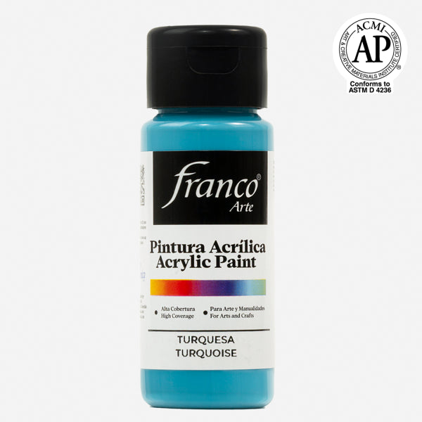 7707227486275 Pintura Acrilica Franco Arte Pintura Acrílica 60 ml Turquesa Acrílica Cartel Arte & Papelería
