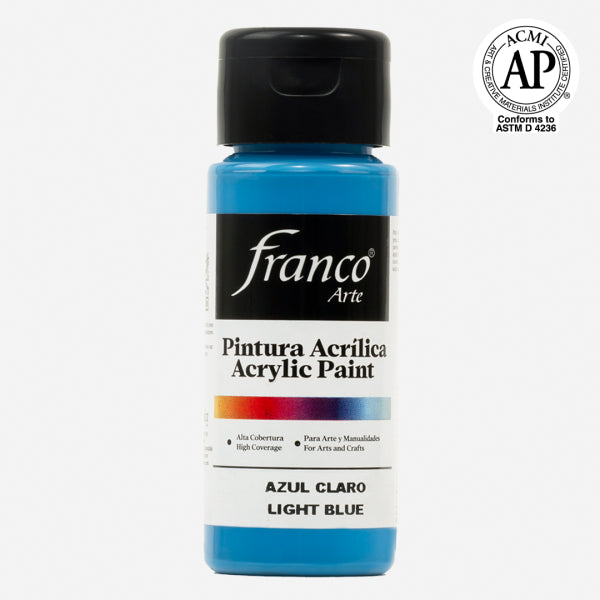 7707227486282 Pintura Acrilica Franco Arte Pintura Acrílica 60 ml Azul Claro Acrílica Cartel Arte & Papelería