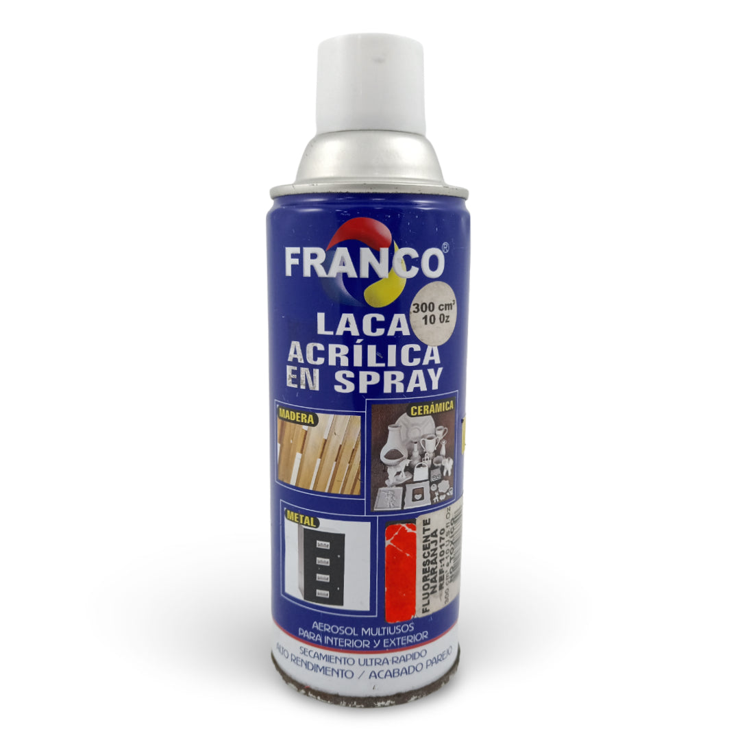 7707227486749 Aerosol Franco Arte Pintura en Aerosol 300 ml Naranja Fluorescente Aerosol Cartel Arte & Papelería