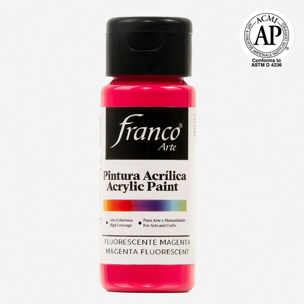7707227487173 Pintura Acrilica Franco Arte Pintura Acrílica 60 ml Fluorescente Magenta Acrílica Cartel Arte & Papelería