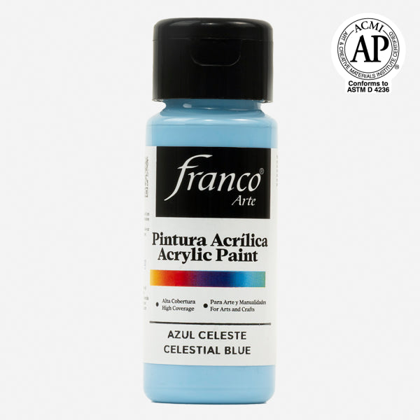 7707227487449 Pintura Acrilica Franco Arte Pintura Acrílica 60 ml Azul Celeste Acrílica Cartel Arte & Papelería