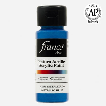 7707227487838 Pintura Acrilica Franco Arte Pintura Acrílica 60 ml Azul Metalizado Acrílica Cartel Arte & Papelería
