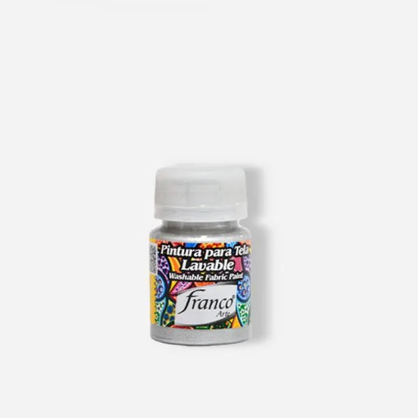 7707227487951 Pintura Para Tela Franco Arte Pintura Para Tela 30 ml Metalizado Plata Para Tela Cartel Arte & Papelería
