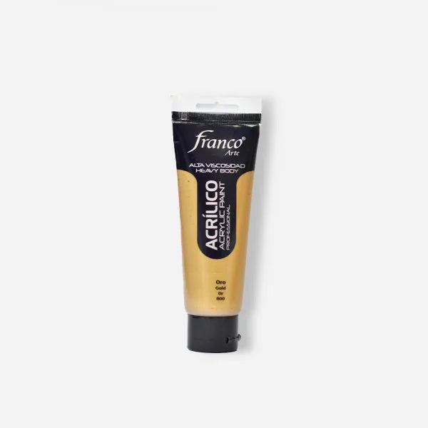 7707227488958 Pintura Acrilica Profesional Franco Arte Pintura Acrílica 100 ml Oro Profesional Cartel Arte & Papelería