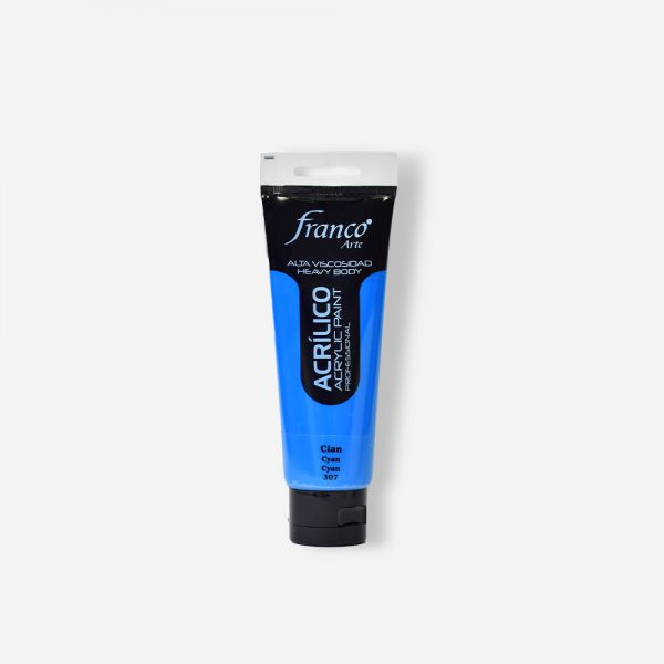 7707227489092 Pintura Acrilica Profesional Franco Arte Pintura Acrílica 100 ml Cian Profesional Cartel Arte & Papelería