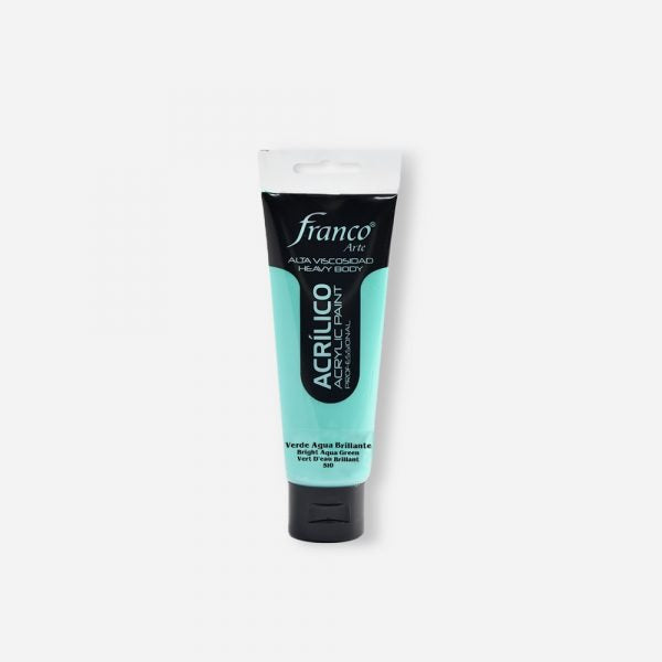 7707227489108 Pintura Acrilica Profesional Franco Arte Pintura Acrílica 100 ml Verde Agua Brillante Profesional Cartel Arte & Papelería