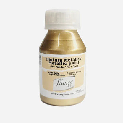 7707227489931 Pintura Metalica Franco Arte Pintura 60 ml Oro Pálido Metalica Cartel Arte & Papelería