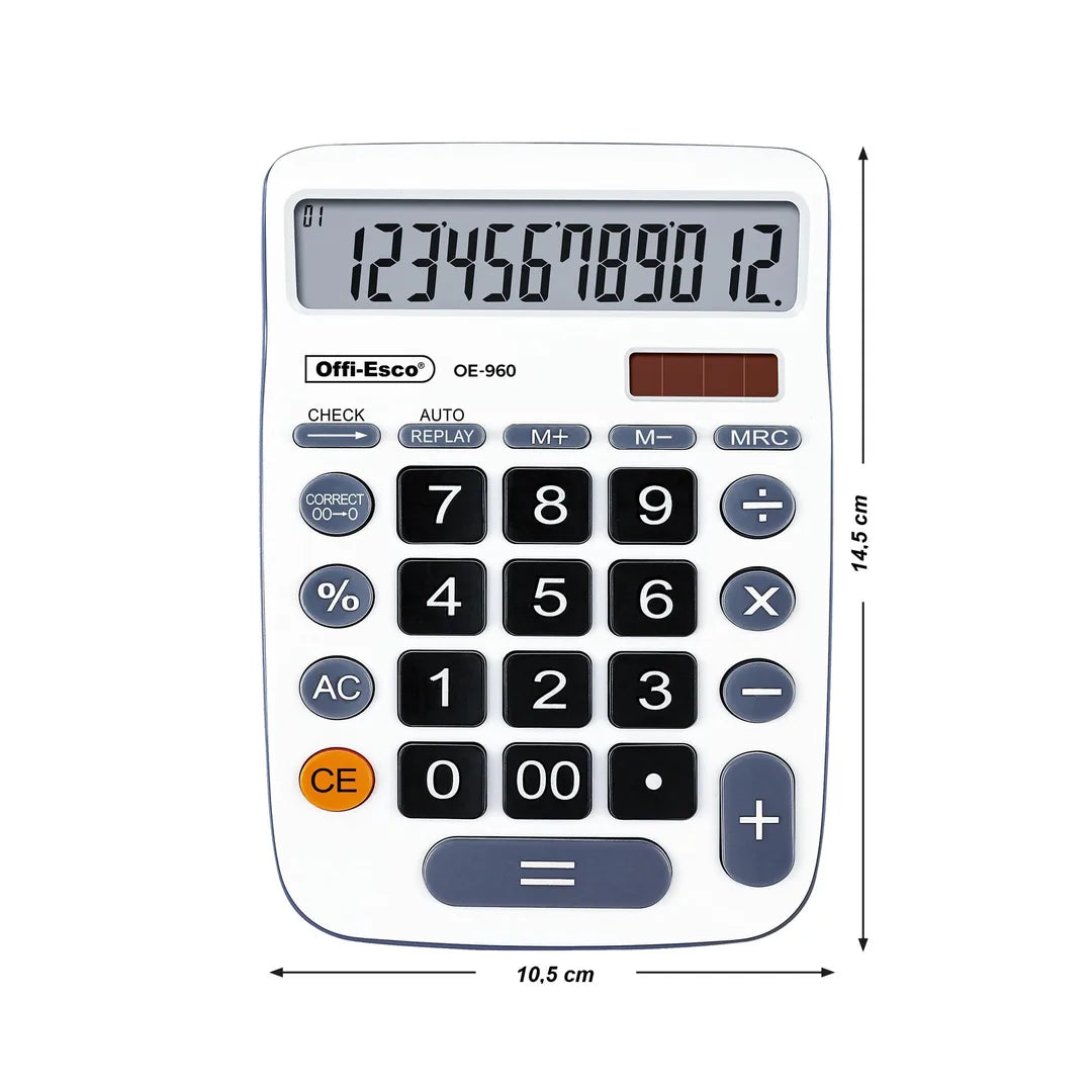 7708820918002 Calculadora Offiesco 12 Digitos OE - 960 Cartel Arte & Papelería