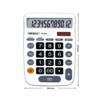 7708820918002 Calculadora Offiesco 12 Digitos OE - 960 Cartel Arte & Papelería
