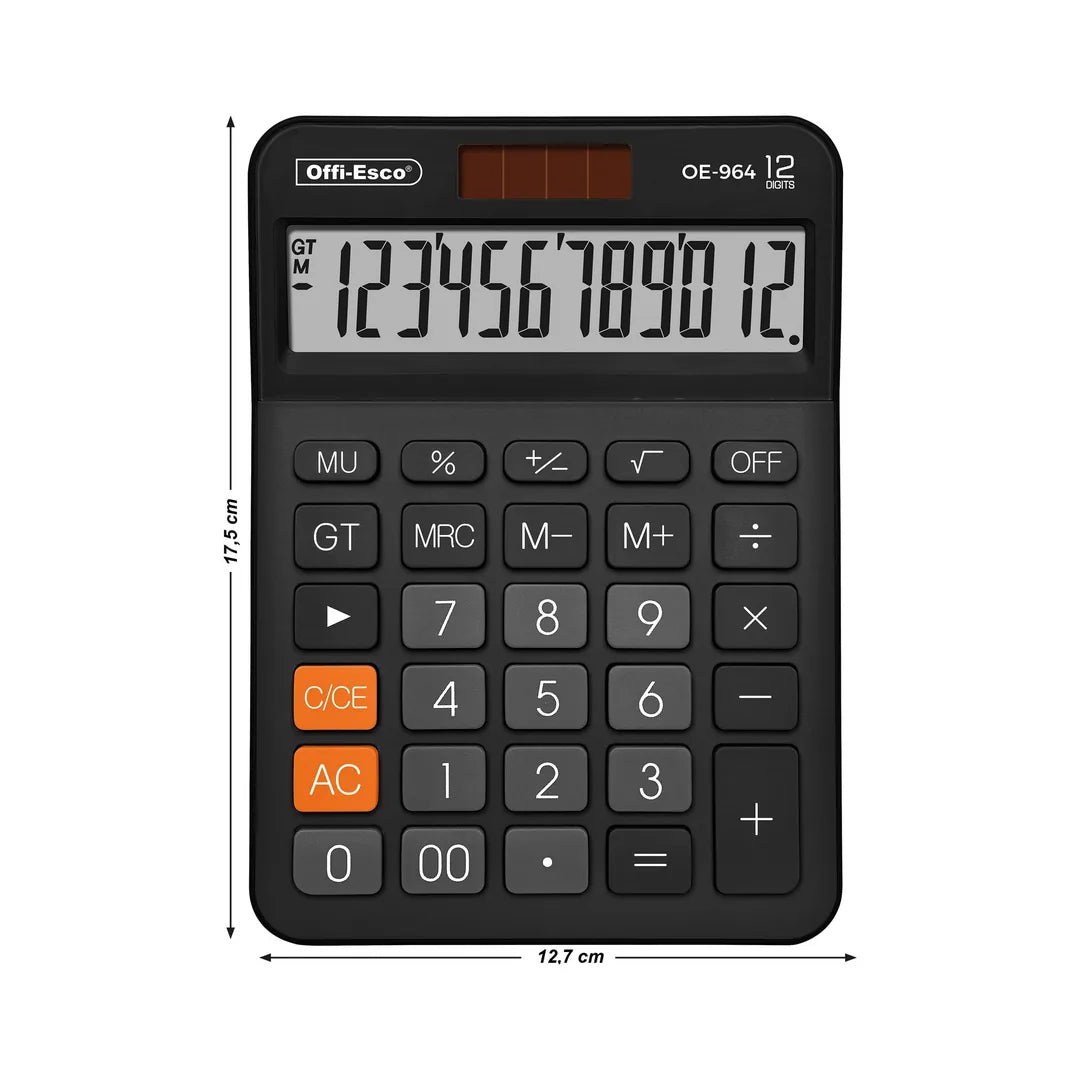 7708820918682 Calculadora Offiesco 12 Digitos OE - 964 Cartel Arte & Papelería