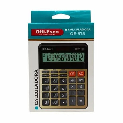 7708820918958 Calculadora Offiesco 12 Digitos OE - 975 Cartel Arte & Papelería