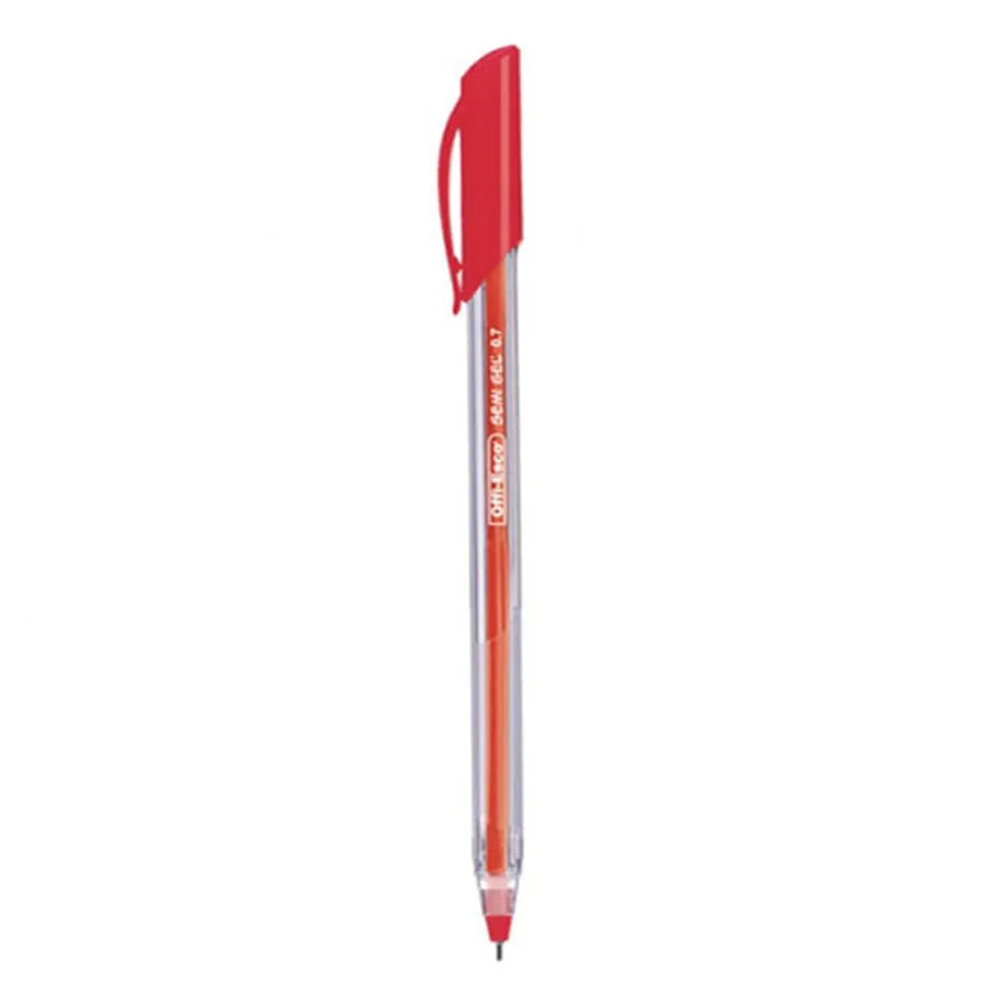 7709348593795 Bolígrafo Semi Gel Offiesco 0.7 mm Oe-076F Rojo Cartel Arte & Papelería