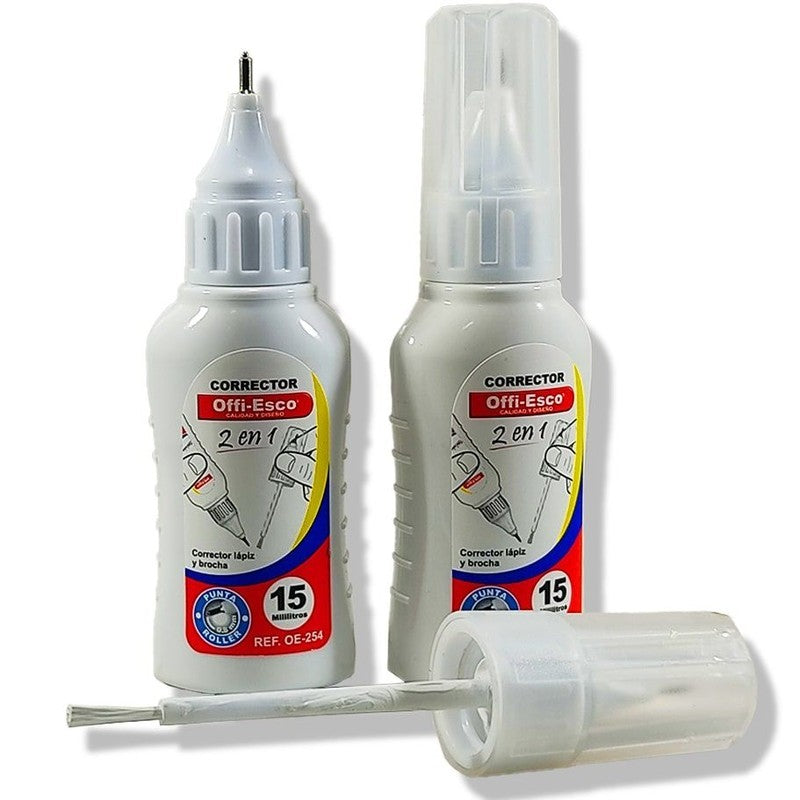 7709990353983 Corrector Offiesco Corrector 15 mm Blanco Corrector 2 En 1 Cartel Arte & Papelería