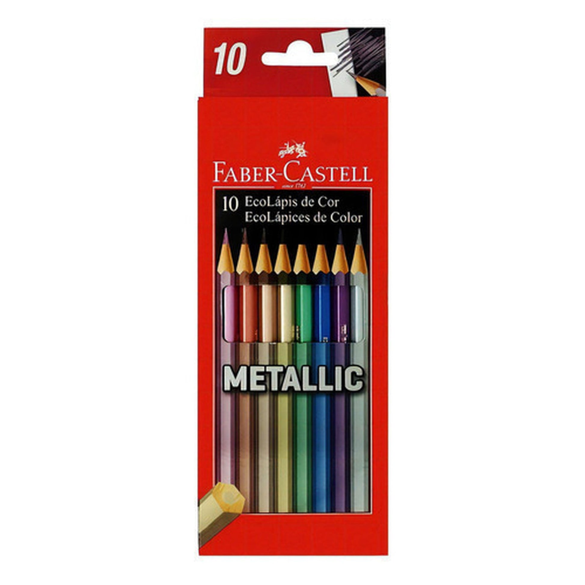 7891360656326 Colores Metalicos Faber Castell Lápices de colores X 10 Unidades Surtido Colores Metalicos Cartel Arte & Papelería