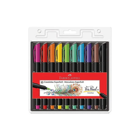 7891360657644 Marcador Supersoft Brush Faber Castell Marcador X 10 Unidades Surtido Supersoft Brush Cartel Arte & Papelería