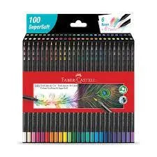7891360673163 Caja Colores Faber Castell Lápices de colores X 100 Unidades Surtido Super Soft Cartel Arte & Papelería