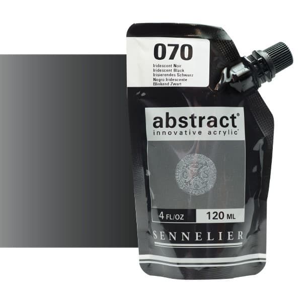 0V20126000000 Acrilico Abstract Sennelier 120ml Negro Iridicente-Ref. 70-Cartel Arte & Papelería