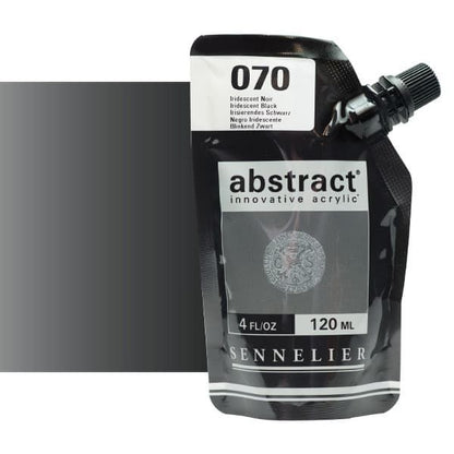 0V20126000000 Acrilico Abstract Sennelier 120ml Negro Iridicente-Ref. 70-Cartel Arte & Papelería