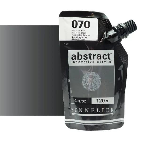 0V20126000000 Acrilico Abstract Sennelier 120ml Negro Iridicente-Ref. 70-Cartel Arte & Papelería