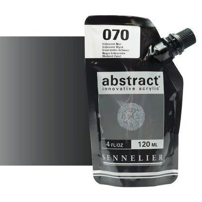 0V20126000000 Acrilico Abstract Sennelier 120ml Negro Iridicente-Ref. 70-Cartel Arte & Papelería