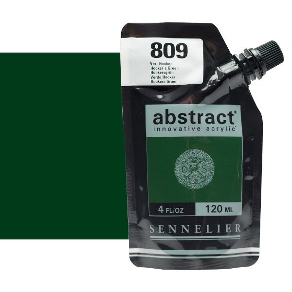 0V20125000000 Acrilico Abstract Sennelier 120ml Verde Hooker-Ref. 809-Cartel Arte & Papelería
