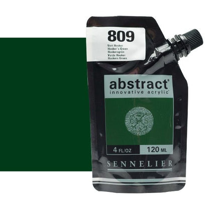 0V20125000000 Acrilico Abstract Sennelier 120ml Verde Hooker-Ref. 809-Cartel Arte & Papelería