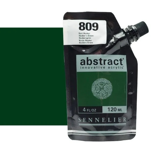 0V20125000000 Acrilico Abstract Sennelier 120ml Verde Hooker-Ref. 809-Cartel Arte & Papelería