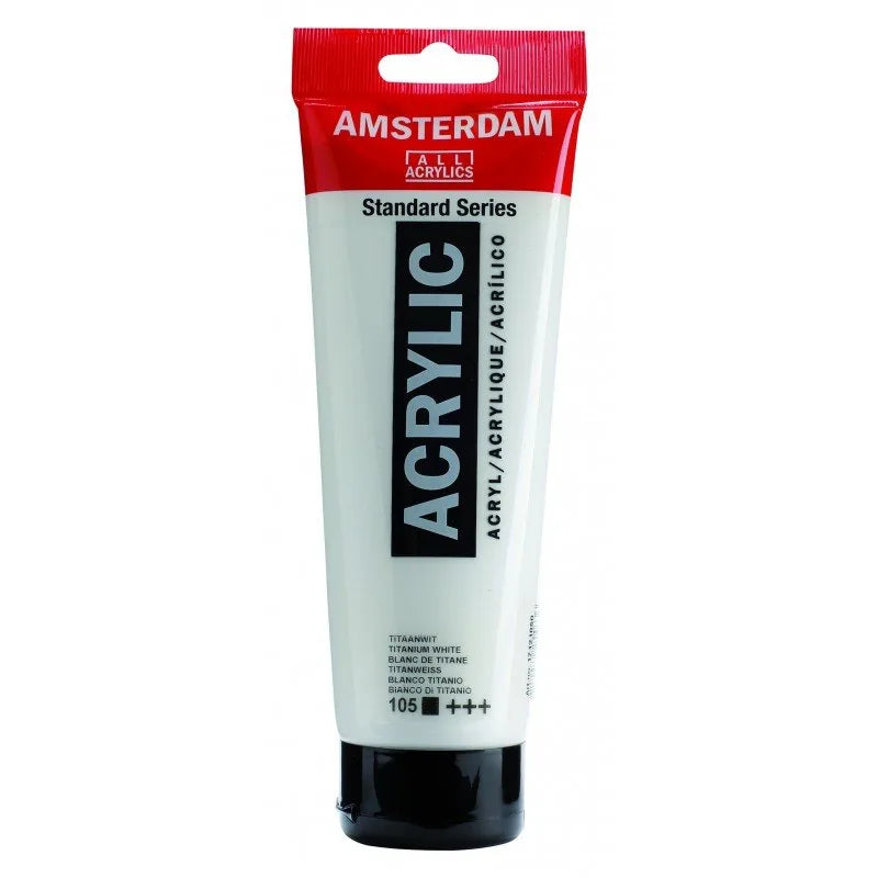 Acrílico Amsterdam Blanco Titanio 120 ml, referencia 105