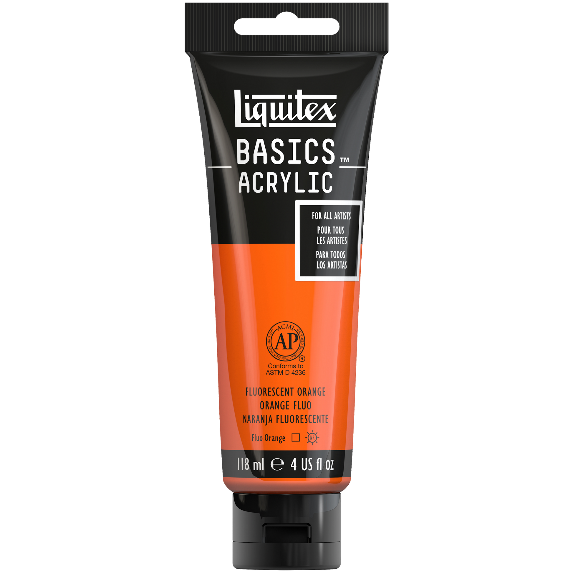 887452031222 Acrilico Liquitex Pintura Acrílica 118 ml Naranja Fluorescente RF 982 Cartel Arte & Papelería