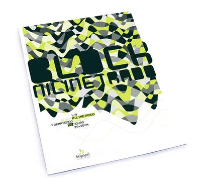 Block milimetrado 1/8 papel verde BELPAPEL